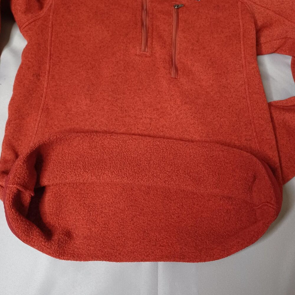Patagonia Better Sweater Pullover Mens Small Orange 1/4 Zip Fleece Jacket - Picture 6 of 16